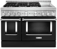 KitchenAid 48" Smart Commercial-Style Gas Range with Griddle - KFGC558JBK|Cuisinière à gaz intelligente KitchenAid 48 po de style commercial, plaque chauffante - KFGC558JBK|KFGC558K