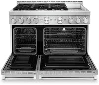 KitchenAid 48" Smart Commercial-Style Dual Fuel Range with Griddle - KFDC558JSS|Cuisinière hybride intelligente KitchenAid 48 po de style commercial, plaque chauffante - KFDC558JSS|KFDC558S