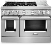 KitchenAid 48" Smart Commercial-Style Dual Fuel Range with Griddle - KFDC558JSS|Cuisinière hybride intelligente KitchenAid 48 po de style commercial, plaque chauffante - KFDC558JSS|KFDC558S