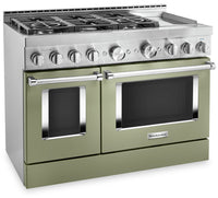 KitchenAid 48" Smart Commercial-Style Dual Fuel Range with Griddle - KFDC558JAV|Cuisinière hybride intelligente KitchenAid 48 po de style commercial, plaque chauffante - KFDC558JAV|KFDC558V