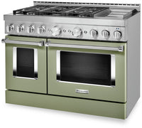 KitchenAid 48" Smart Commercial-Style Dual Fuel Range with Griddle - KFDC558JAV|Cuisinière hybride intelligente KitchenAid 48 po de style commercial, plaque chauffante - KFDC558JAV|KFDC558V