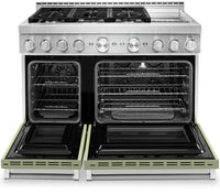 KitchenAid 48" Smart Commercial-Style Dual Fuel Range with Griddle - KFDC558JAV|Cuisinière hybride intelligente KitchenAid 48 po de style commercial, plaque chauffante - KFDC558JAV|KFDC558V