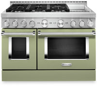 KitchenAid 48" Smart Commercial-Style Dual Fuel Range with Griddle - KFDC558JAV|Cuisinière hybride intelligente KitchenAid 48 po de style commercial, plaque chauffante - KFDC558JAV|KFDC558V