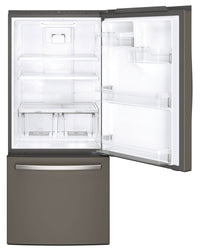 GE 20.9 Cu. Ft. Bottom-Mount Refrigerator – GDE21DMKES - Refrigerator in Slate