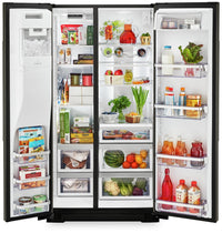 KitchenAid 19.9 Cu. Ft. Counter-Depth Side-by-Side Refrigerator - KRSC700HBS|Réfrigérateur KitchenAid de 19,9 pi³ de profondeur comptoir à compartiments juxtaposés - KRSC700HBS|KRSC700B