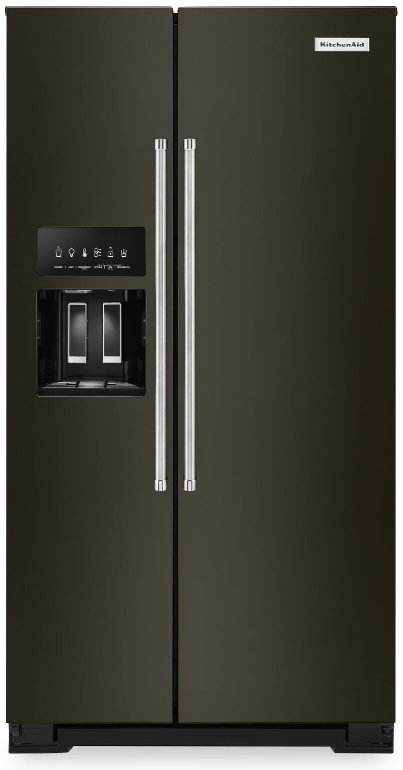 KitchenAid 19.9 Cu. Ft. Counter-Depth Side-by-Side Refrigerator - KRSC700HBS|Réfrigérateur KitchenAid de 19,9 pi³ de profondeur comptoir à compartiments juxtaposés - KRSC700HBS|KRSC700B