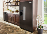 KitchenAid 19.9 Cu. Ft. Counter-Depth Side-by-Side Refrigerator - KRSC700HBS|Réfrigérateur KitchenAid de 19,9 pi³ de profondeur comptoir à compartiments juxtaposés - KRSC700HBS|KRSC700B