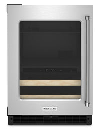 KitchenAid 4.9 Cu. Ft. 14-Bottle Beverage Centre with Left-Swing Door - KUBL214KSB | Refroidisseur à boissons KitchenAid 4,9 pi3 14 bouteilles, charnières de porte à gauche - KUBL214KSB | KUBL214S