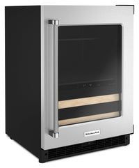 KitchenAid 4.9 Cu. Ft. 14-Bottle Beverage Centre with Right-Swing Door - KUBR214KSB | Refroidisseur à boissons KitchenAid 4,9 pi3 14 bouteilles, charnières de porte à droite - KUBR214KSB | KUBR214S