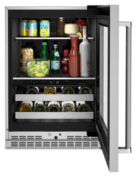 KitchenAid 4.9 Cu. Ft. 14-Bottle Beverage Centre with Right-Swing Door - KUBR314KSS | Refroidisseur à boissons KitchenAid 4,9 pi3 14 bouteilles, charnières de porte à droite - KUBR314KSS | KUBR314S
