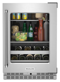 KitchenAid 4.9 Cu. Ft. 14-Bottle Beverage Centre with Right-Swing Door - KUBR314KSS | Refroidisseur à boissons KitchenAid 4,9 pi3 14 bouteilles, charnières de porte à droite - KUBR314KSS | KUBR314S