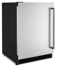KitchenAid 5 Cu. Ft. Under-Counter Refrigerator with Left-Swing Door - KURL114KSB | Réfrigérateur sous le comptoir KitchenAid de 5 pi3 avec charnières à gauche - KURL114KSB | KURL114S