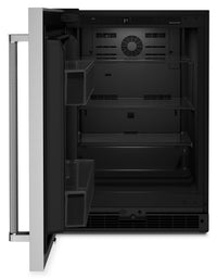 KitchenAid 5 Cu. Ft. Under-Counter Refrigerator with Left-Swing Door - KURL114KSB | Réfrigérateur sous le comptoir KitchenAid de 5 pi3 avec charnières à gauche - KURL114KSB | KURL114S