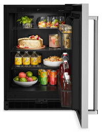 KitchenAid 5 Cu. Ft. Under-Counter Refrigerator with Right-Swing Door - KURR114KSB | Réfrigérateur KitchenAid de 5 pi3 sous le comptoir avec charnières à droite - KURR114KSB | KURR114S