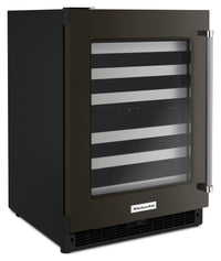 KitchenAid 5 Cu. Ft. 46-Bottle Wine Cellar with Left-Swing Door - KUWL314KBS | Cellier à vin KitchenAid de 5 pi3 pour 46 bouteilles avec charnières de porte à gauche - KUWL314KBS | KUWL314B