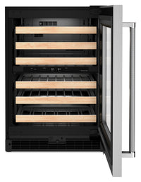 KitchenAid 5 Cu. Ft. 46-Bottle Wine Cellar with Right-Swing Door - KUWR214KSB | Cellier à vin KitchenAid de 5 pi3 pour 46 bouteilles avec charnières de porte à droite - KUWR214KSB | KUWR214S