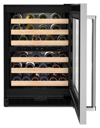 KitchenAid 5 Cu. Ft. 46-Bottle Wine Cellar with Right-Swing Door - KUWR214KSB | Cellier à vin KitchenAid de 5 pi3 pour 46 bouteilles avec charnières de porte à droite - KUWR214KSB | KUWR214S