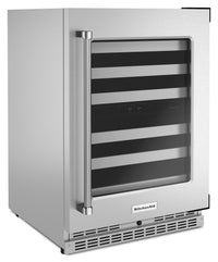 KitchenAid 5 Cu. Ft. 46-Bottle Wine Cellar with Right-Swing Door - KUWR314KSS | Cellier à vin KitchenAid de 5 pi3 pour 46 bouteilles avec charnières de porte à droite - KUWR314KSS | KUWR314S