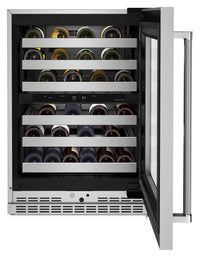 KitchenAid 5 Cu. Ft. 46-Bottle Wine Cellar with Right-Swing Door - KUWR314KSS | Cellier à vin KitchenAid de 5 pi3 pour 46 bouteilles avec charnières de porte à droite - KUWR314KSS | KUWR314S