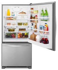 Whirlpool 19 Cu. Ft. Bottom-Mount Refrigerator – Stainless Steel - Refrigerator in Stainless Steel