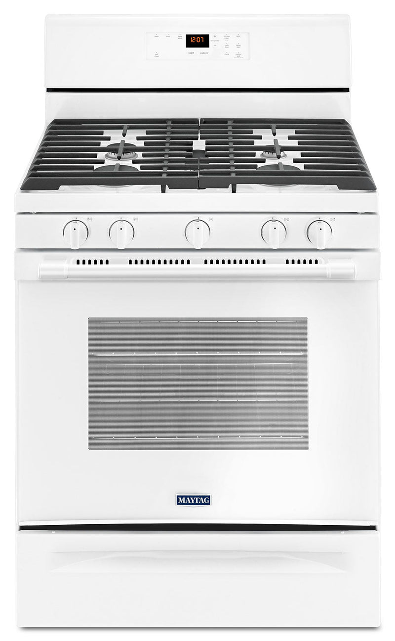 Maytag 5.0 Cu. Ft. Freestanding Gas Range with Oval Burner – MGR6600FW - Gas Range in White