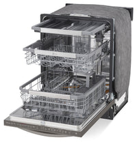 LG Wi-Fi Enabled Dishwasher with QuadWash and TrueSteam – LDT7808BD - Dishwasher with Steam in Black Stainless Steel