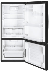 GE 20.9 Cu. Ft. Bottom-Freezer Refrigerator – GBE21AGKBB - Refrigerator in Black
