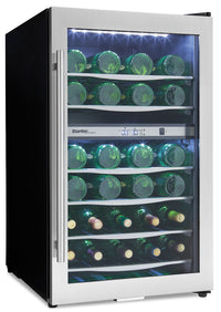 Danby Designer 4.0 Cu. Ft. 38-Bottle Wine Cooler – DWC040A3BSSDD - Refrigerator in Stainless Steel/Black