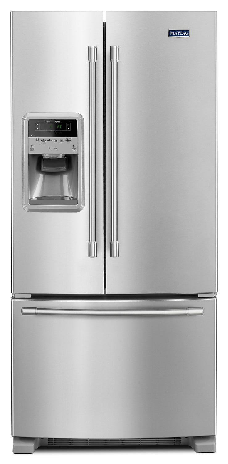 Maytag 22 Cu. Ft. French-Door Refrigerator – MFI2269FRZ - Refrigerator with Exterior Water/Ice Dispenser in Stainless Steel