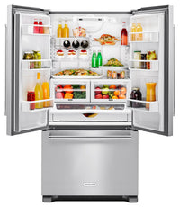 KitchenAid 22 Cu. Ft. French Door Refrigerator with Interior Dispenser - Stainless Steel - Refrigerator with Ice Maker in Stainless Steel