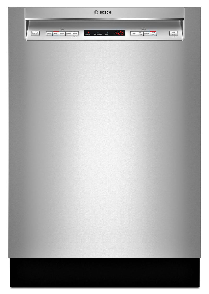 Bosch 300 Series Recessed Handle Built-In Dishwasher – SHEM63W55N - Dishwasher in Stainless Steel