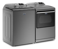 Maytag 6.0 Cu. Ft. Smart Washer and 7.4 Cu. Ft. Electric Dryer with Steam - Metallic Slate|Laveuse intelligente 6,0 pi³ et sécheuse électrique 7,4 pi³ Maytag avec vapeur -ardoise métallique|MATL723C