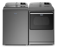 Maytag 6.0 Cu. Ft. Smart Washer and 7.4 Cu. Ft. Smart Gas Dryer - Metallic Slate|Laveuse intelligente 6,0 pi³ et sécheuse à gaz intelligente 7,4 pi³ de Maytag-ardoise métallique|MATL723G