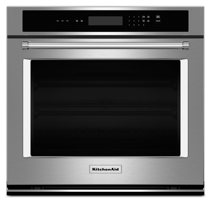 KitchenAid 30” Single Wall Oven with Even-Heat™ Thermal Bake and Broil – Stainless Steel - Electric Wall Oven in Stainless Steel