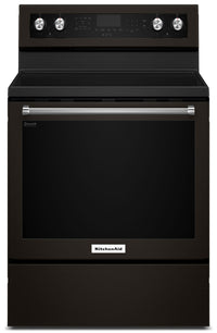KitchenAid 6.4 Cu Ft. Five-Element Electric Convection Range - YKFEG500EBS - Electric Range in Black Stainless Steel
