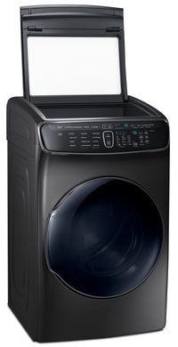Samsung 7.5 Cu. Ft. FlexDryer™ Electric Steam Dryer – DVE60M9900V/AC - Dryer with Child Lock, Steam in Black Stainless Steel