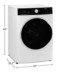 Midea 5.2 Cu. Ft. Front-Load Washer - MLH52N4AWW | Laveuse Midea à chargement frontal de 5,2 pi3 - MLH52N4AWW | MLH52N4W