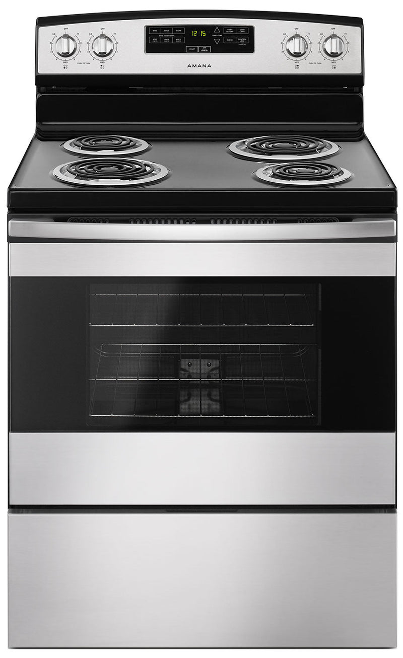 Amana 4.8 Cu. Ft. Freestanding Electric Range – YACR4303MFS|Cuisinière électrique amovible Amana de 4,8 pi³ – YACR4303MFS|YACR430S