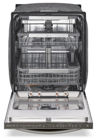LG Wi-Fi Enabled Dishwasher with QuadWash and TrueSteam – LDT7808BD - Dishwasher with Steam in Black Stainless Steel
