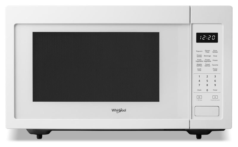 Whirlpool 1.6 cu ft, 21.75 in. Countertop Microwave, 1100 Watts - Countertop Microwave in White