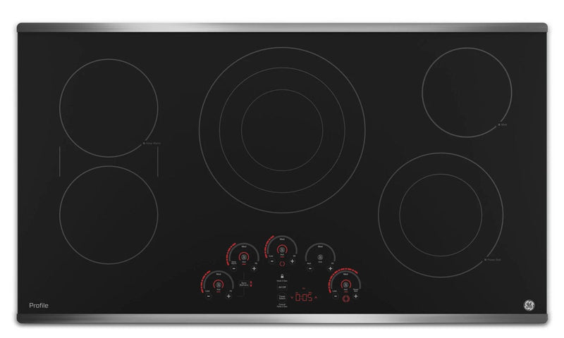 GE Profile 36" Electric Cooktop with Built-In Touch Control – PP9036SJSS - Electric Cooktop in Stainless Steel