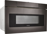 Sharp 24" 1.2 Cu. Ft. 950-Watt Microwave Drawer® Oven – SMD2477AHC - Built-In Microwave with Child Lock in Black Stainless Steel