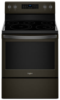 Whirlpool® 5.3 Cu. Ft. Freestanding Electric Range with Fan Convection Cooking - Electric Range in Black Stainless Steel
