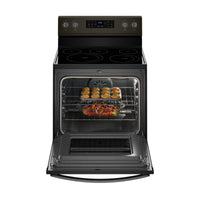 Whirlpool® 5.3 Cu. Ft. Freestanding Electric Range with Fan Convection Cooking - Electric Range in Black Stainless Steel