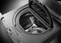 LG TWIN Wash™ 29" Sidekick™ Pedestal Washer - Graphite Steel - Washer in Graphite