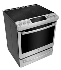 GE Profile 5.3 Cu. Ft. Electric Range with True European Convection - PCS940YMFS | Cuisinière électrique GE ProfileMC de 5,3 pi3 avec convection européenne véritable - PCS940YMFS/AC | PCS940FS