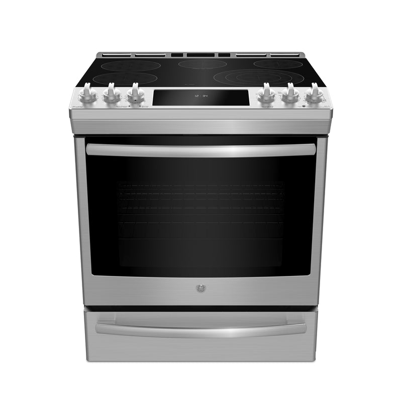 GE Profile 5.3 Cu. Ft. Electric Range with True European Convection - PCS940YMFS | Cuisinière électrique GE ProfileMC de 5,3 pi3 avec convection européenne véritable - PCS940YMFS/AC | PCS940FS
