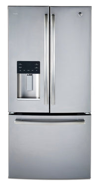 GE 23.8 Cu. Ft. French-Door Refrigerator with Space-Saving Icemaker – PFE24HSLKSS|Réfrigérateur GE de 23,8 pi³ à portes françaises avec machine à glaçons – PFE24HSLKSS|PFE24KSS
