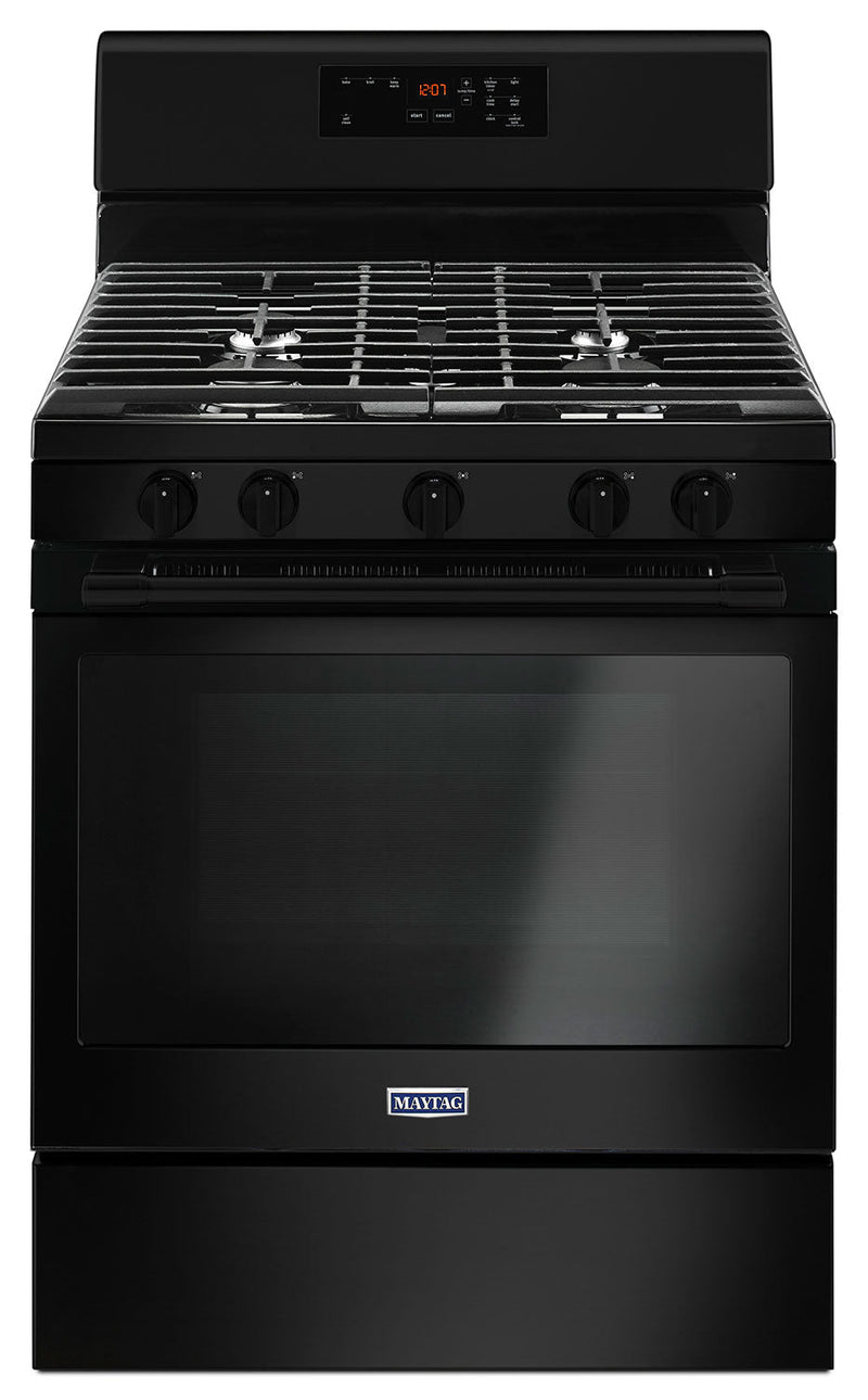 Maytag 5.0 Cu. Ft. Freestanding Gas Range with Oval Burner – MGR6600FB - Gas Range in Black