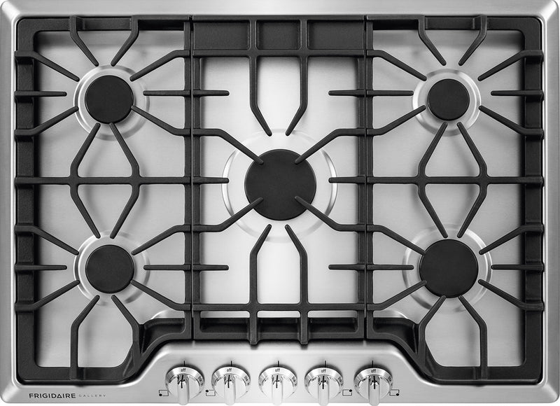 Frigidaire Gallery 30" 5-Burner Gas Cooktop – Stainless Steel - Gas Cooktop in Stainless Steel